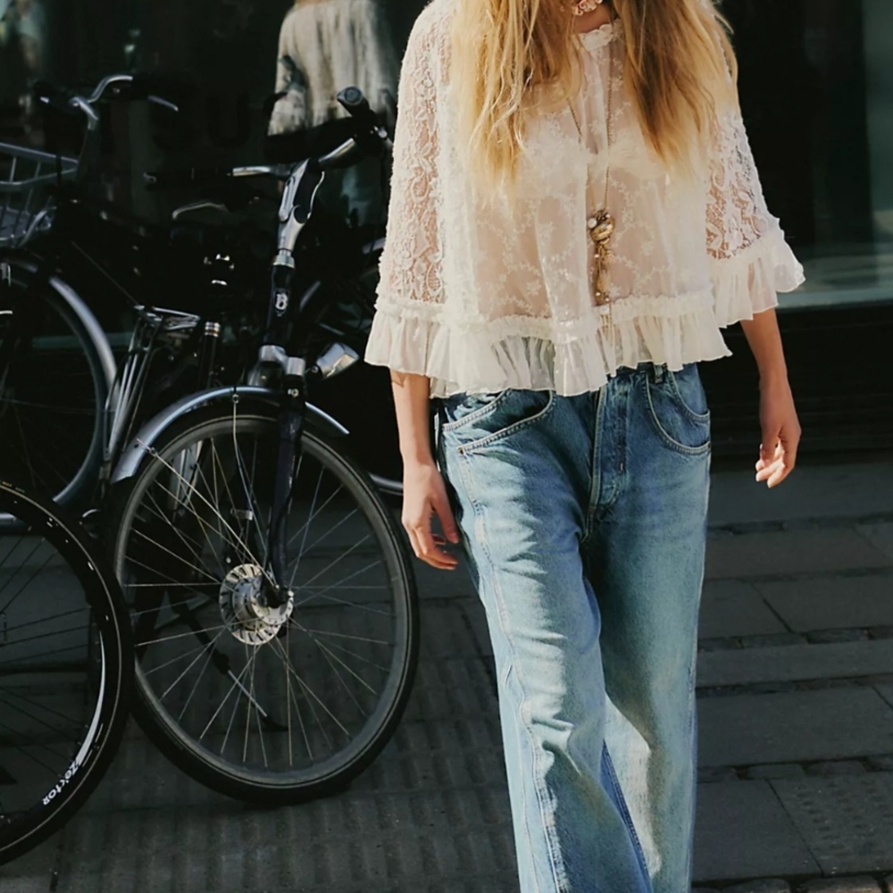 We The Free Final Countdown Cuffed Low-Rise Jeans Large